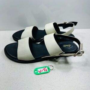 Clarks Karsea Strap Women's Sling Back Sandal White Leather US Size 9 M